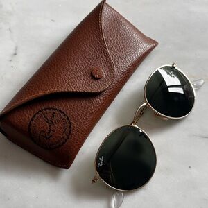 Ray Ban RB3447 001 50-21 Round Metal Sunglasses